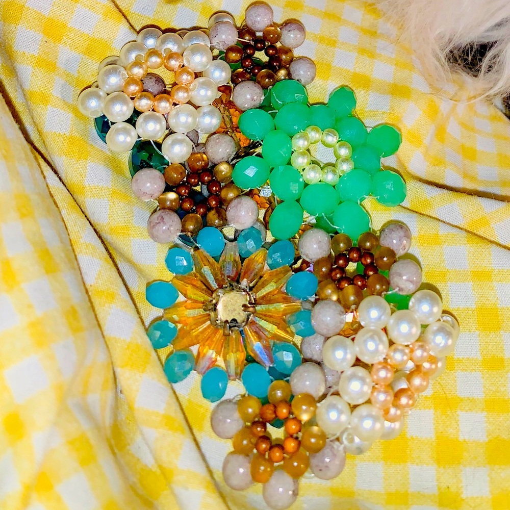 Pastel Flowered Beaded Bracelet
